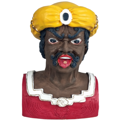 Gaper Moor met gele tulband presse-papier