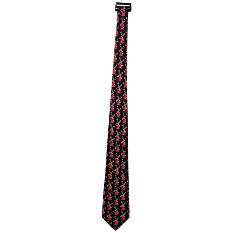 Zijden stropdas molen marine