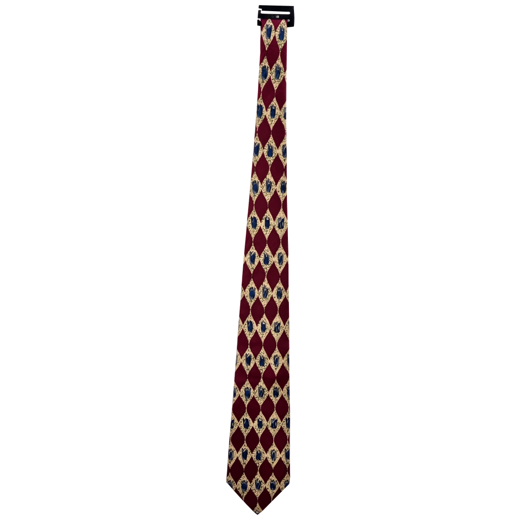 Stropdas rood/Tulpen blauw