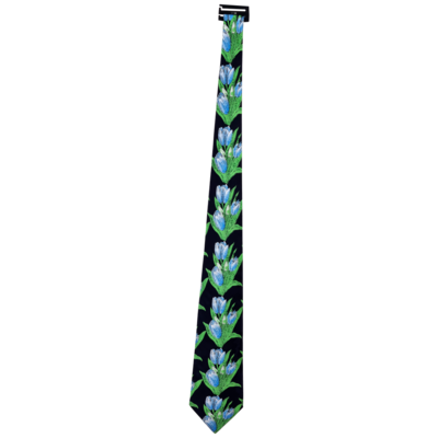 Zijden stropdas bl.tulpen/mar.