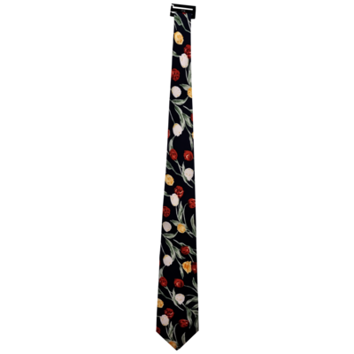 Stropdas met kleurrijke tulpen