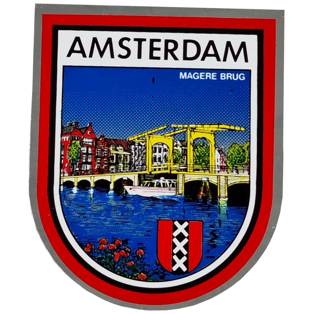 Sticker Amsterdam magere brug