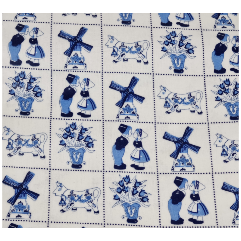 Stof p/m kl.tegeltjes plastic