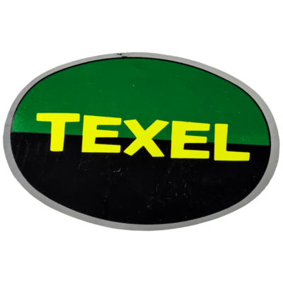 Sticker gr. ovaal Texel vlag