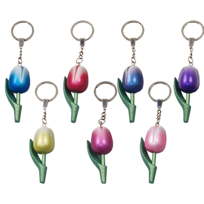 Tulp - Metallic Look - sleutelhanger