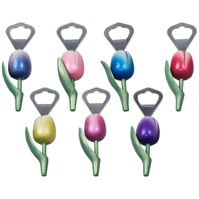 Schitterende Metallic Look Tulpen Flesopeners