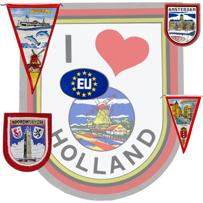 Pins, Speldjes, Stickers, Vlaggen