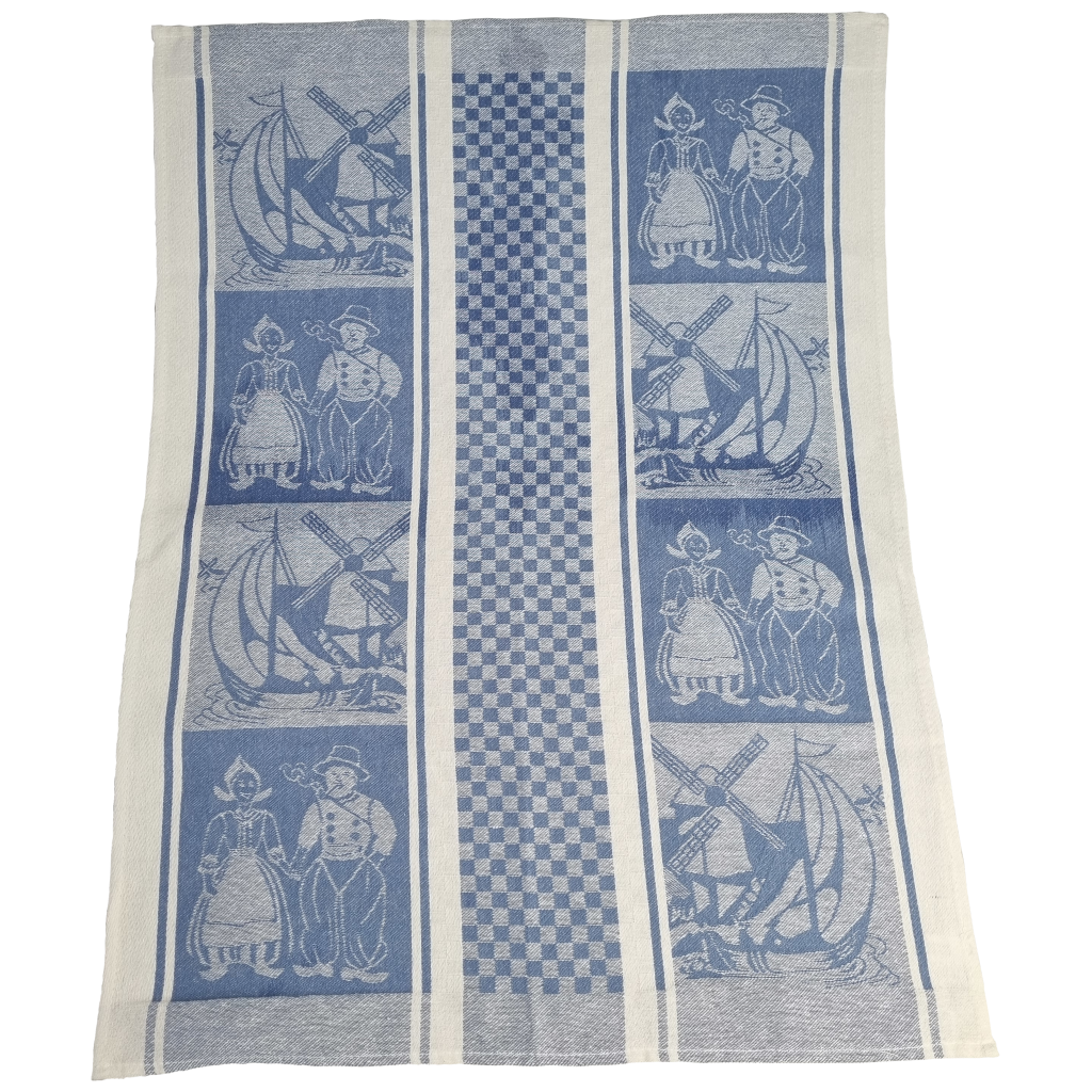 Theedoek geweven blauw