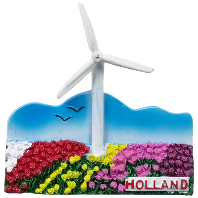 Koelkastmagneet Landschap met windmolen