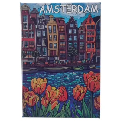Memo papier Amsterdam grachtenhuisjes