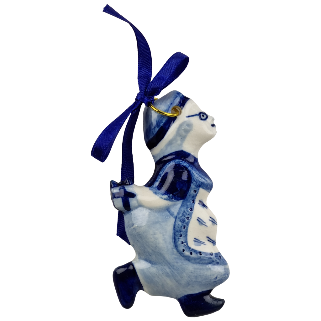 Delfts blauwe Kersthanger kerstman