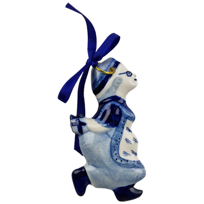 Delfts blauwe Kersthanger kerstman