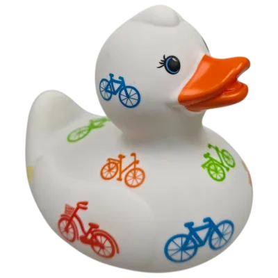 Badeend met Fietsjes print
