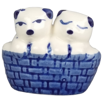 Delfts blauwe Poesjes in mand klein