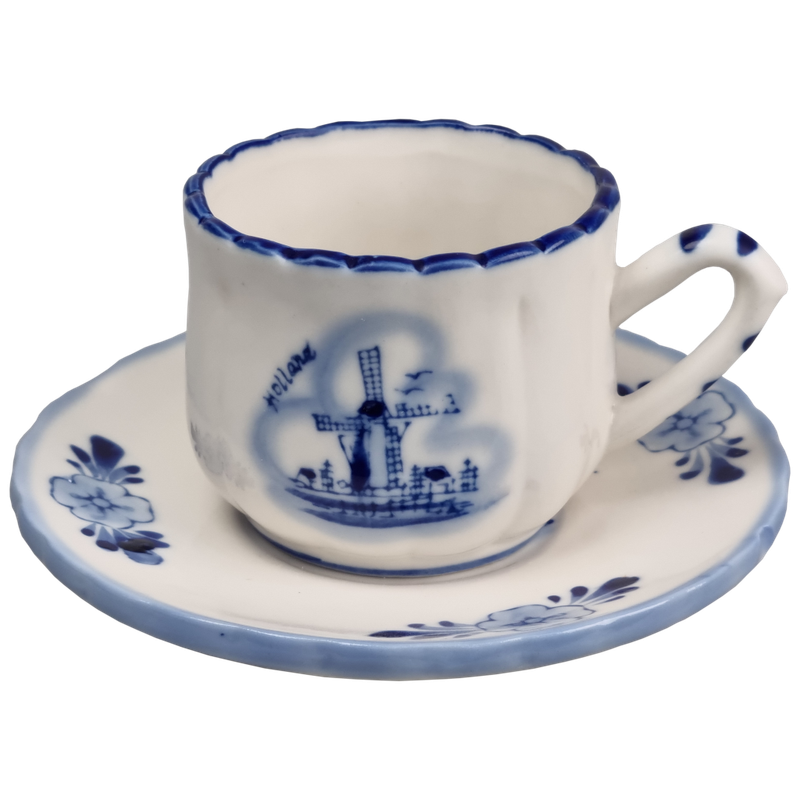 Delfts blauwe Kop en schotel 14 cm