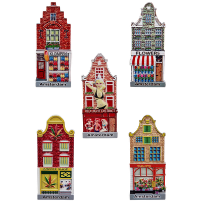 Magneet Amsterdam, gevelhuisje - print