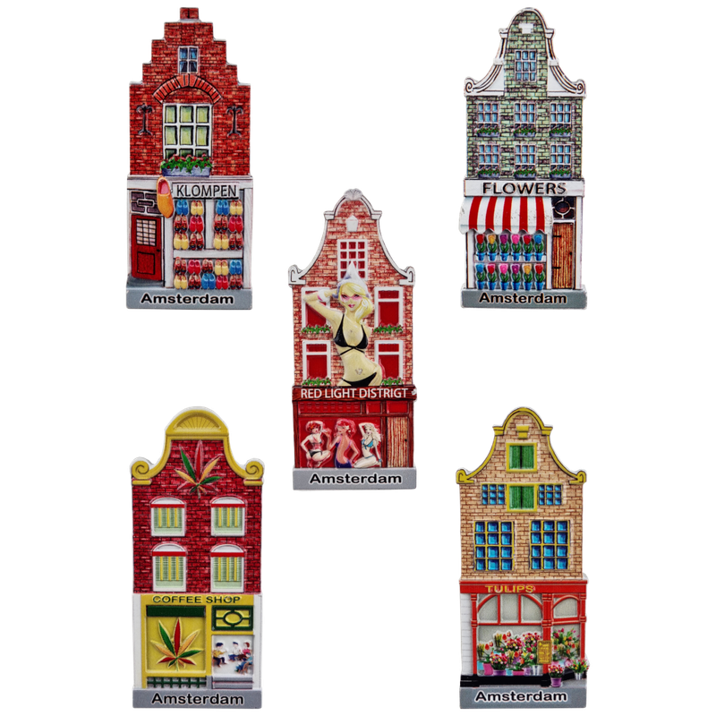 Magneet Amsterdam, gevelhuisje - print