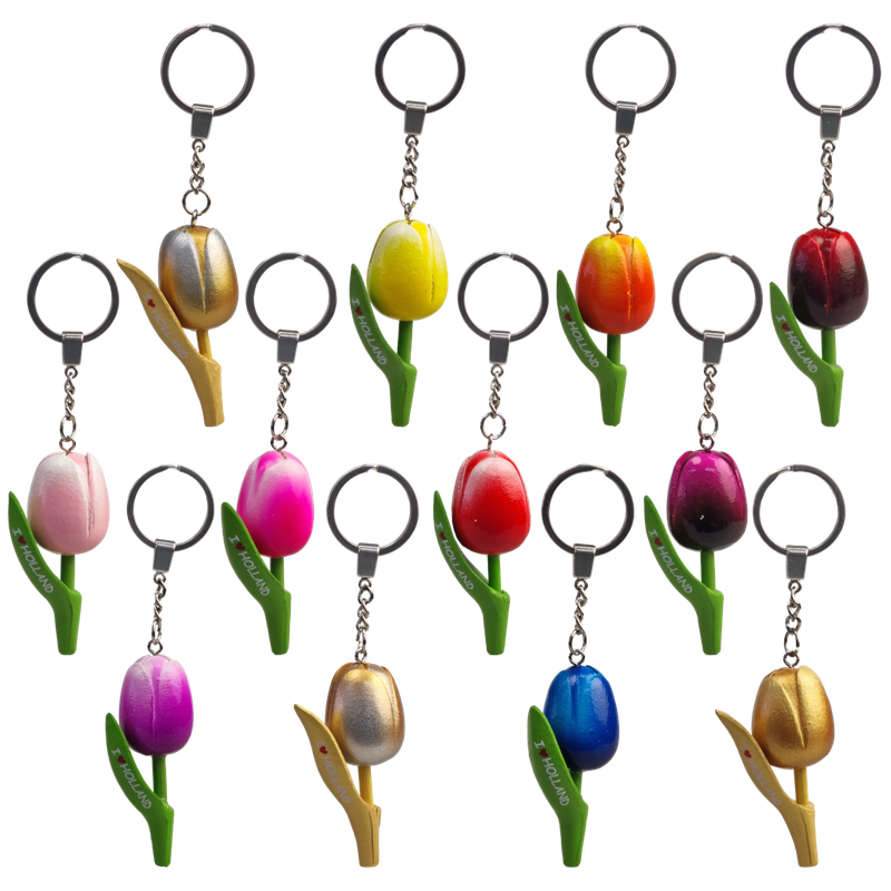 Tulp I ♥ Holland - sleutelhanger