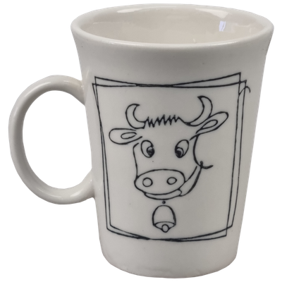 Mok, koe motief zwart