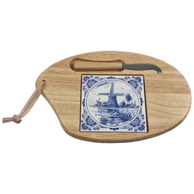 Kaasplank palet met kaasmes