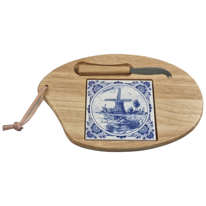 Kaasplank palet met kaasmes