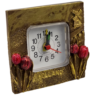 Klok Holland tulpen brons
