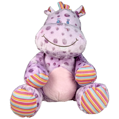 Nijlpaard Lila zittend, 40 cm