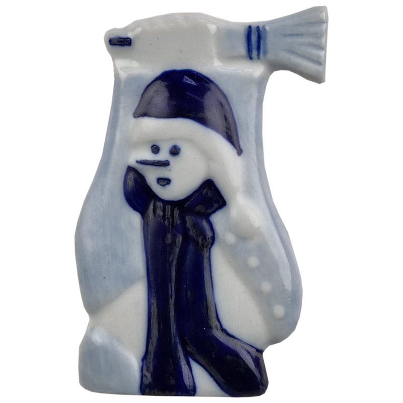 Delfts blauwe Sneeuwpop - magneet