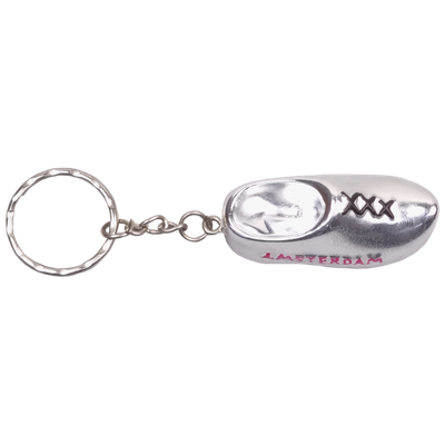 Sleutelhanger Klomp zilver Amsterdam