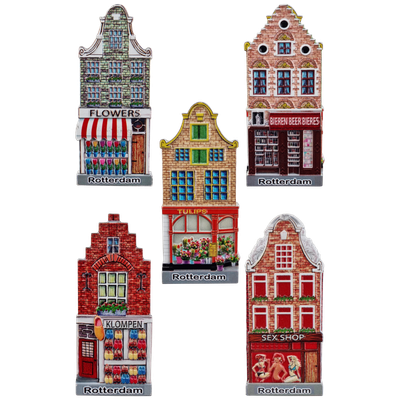 Magneet Rotterdam, gevelhuisje - print
