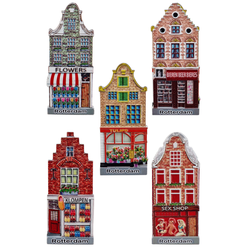 Magneet Rotterdam, gevelhuisje - print