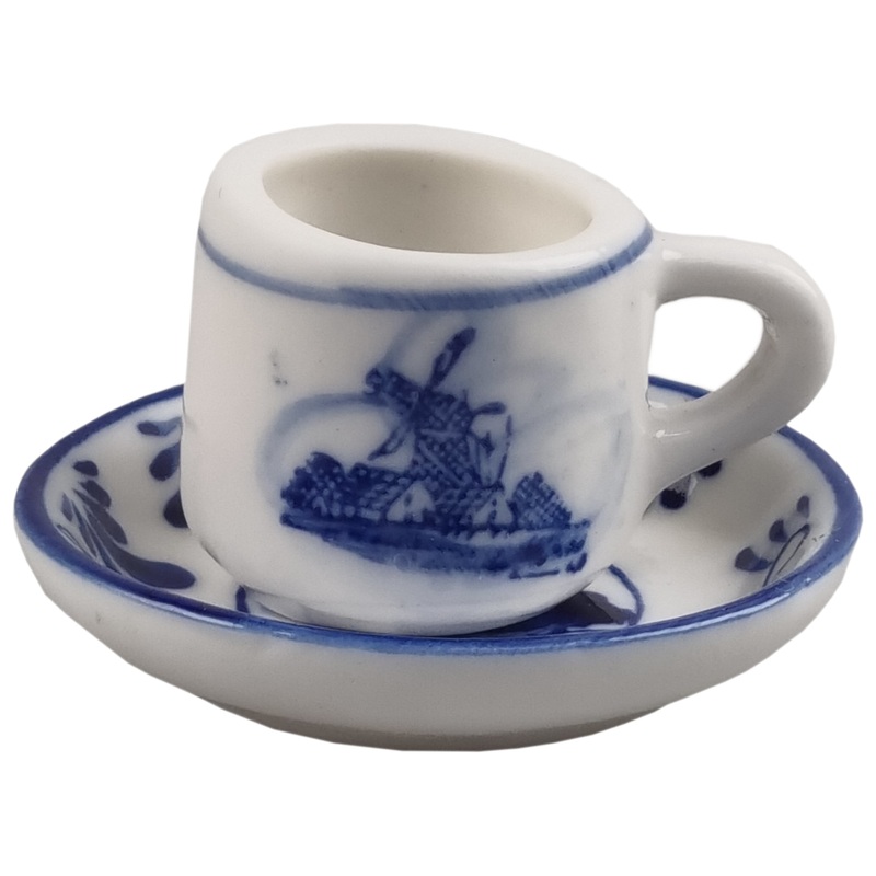 Delfts blauwe Kop en schotel 5 cm