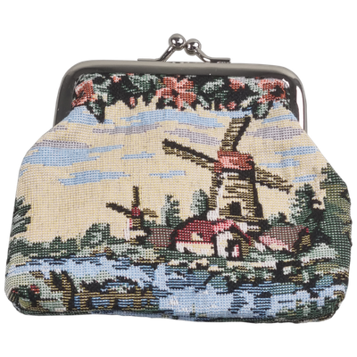 Gobelin Portemonnee klein molenmotief rechte beugel