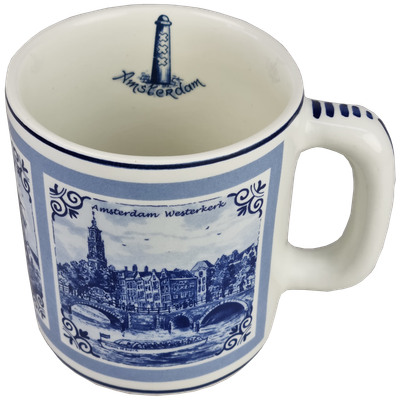 Delfts blauwe Mok Amsterdam groot