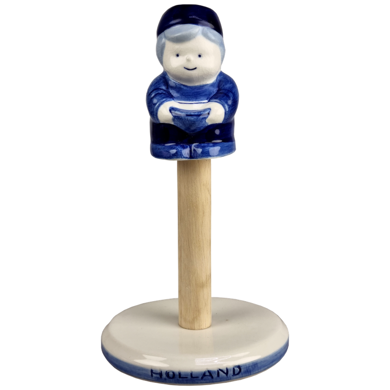 Delfts blauwe WC-rol houder boer