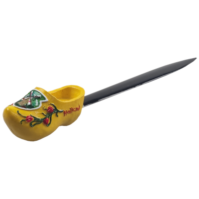 Briefopener klomp Holland - geel