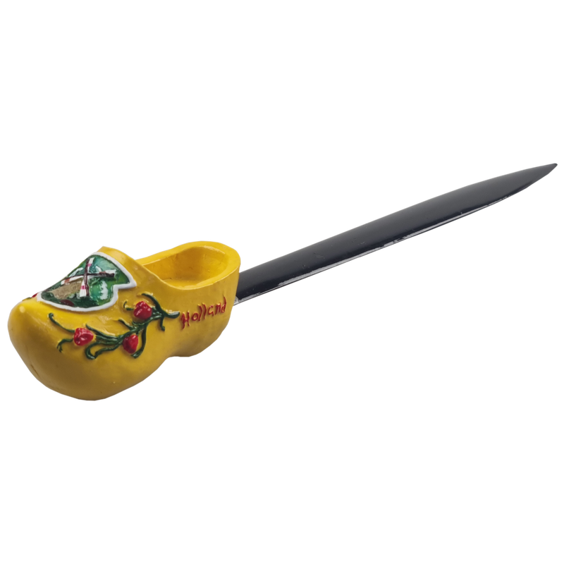 Briefopener klomp Holland - geel