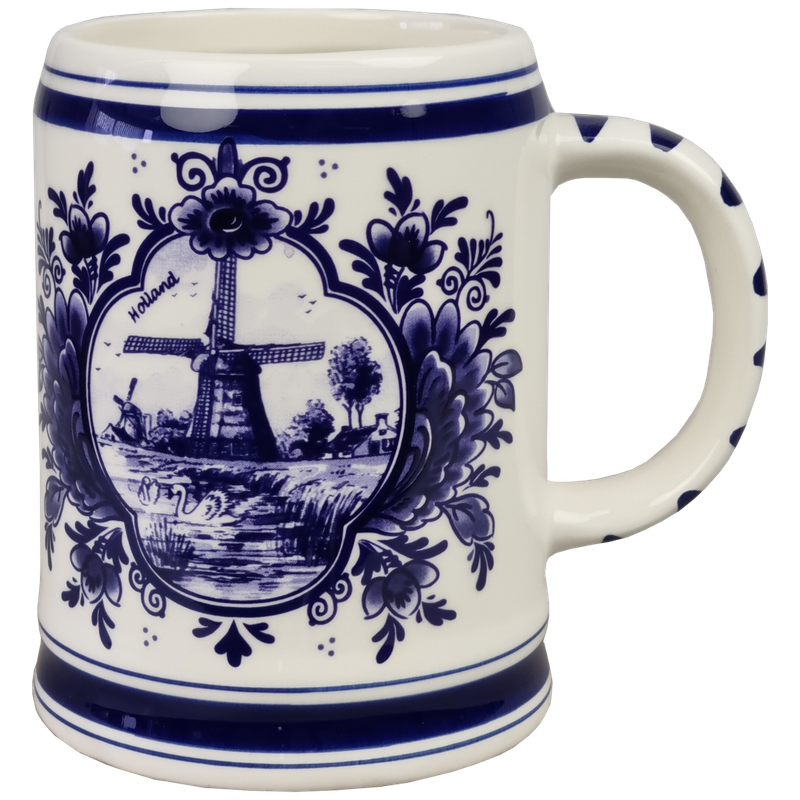 Delfts blauwe Bierpul Holl. 11 cm