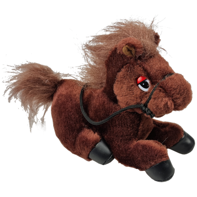 Paardje liggend, bruin