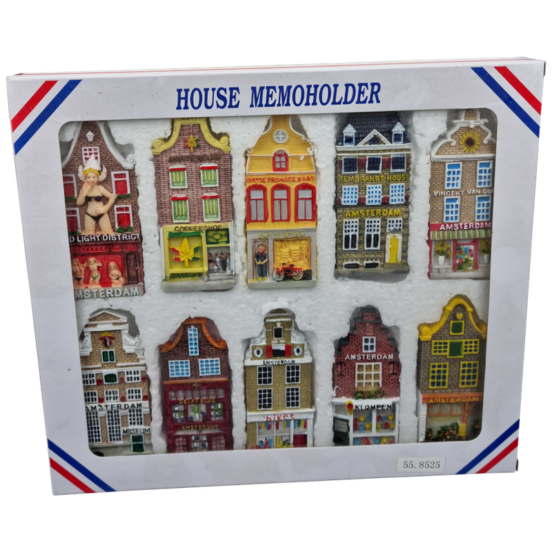 Magneet Amsterdam, gevelhuisjes 10 assorti