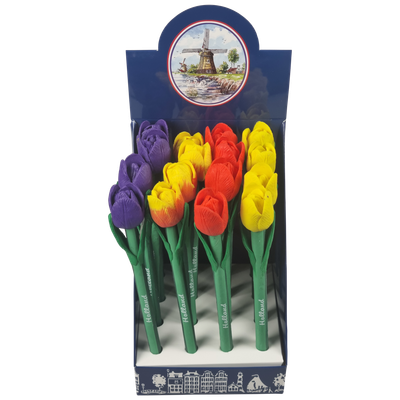 Balpen Tulp Holland, display box 16 stuks