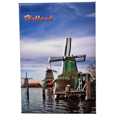 Magneet Molen groen - foto