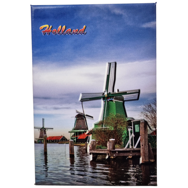 Magneet Molen groen - foto