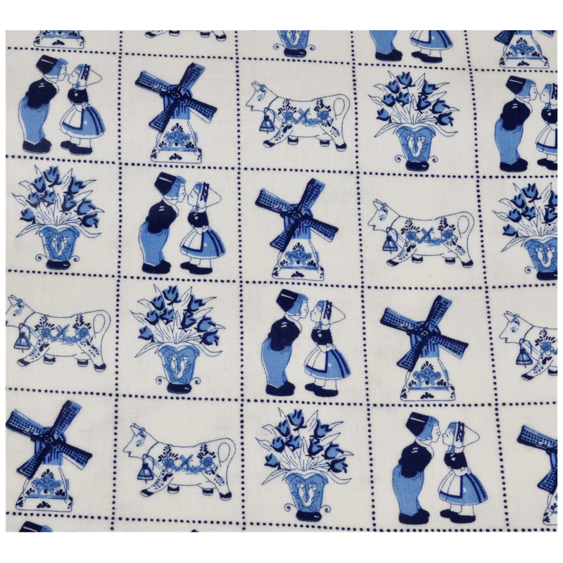 Stof p/m kl.tegeltjes plastic