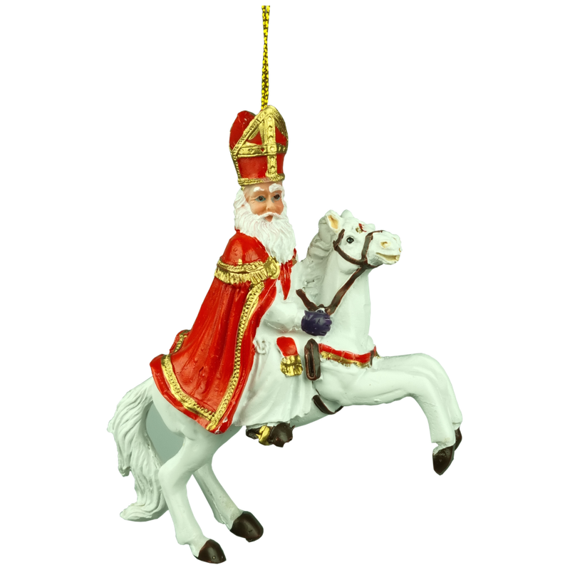 Sinterklaas op paard (opzij)