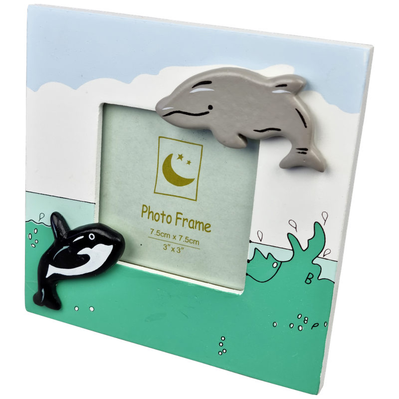 Dieren, fotolijst dolfijn en orka