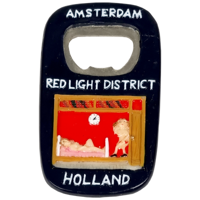 Flesopener redlight district blauw