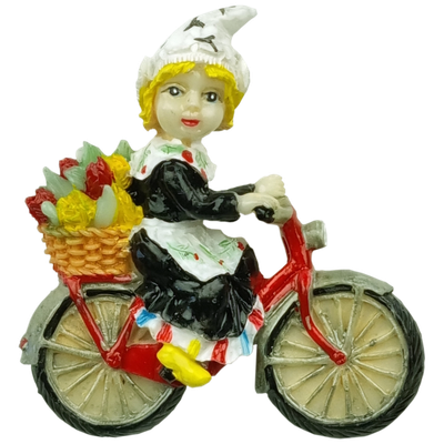 Magneet Meisje met fiets