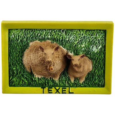 Magneet Texel, schaap en lammetje