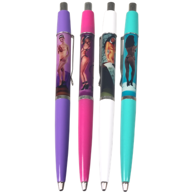 Balpen Tip en strip vrouwen, 4 assorti.